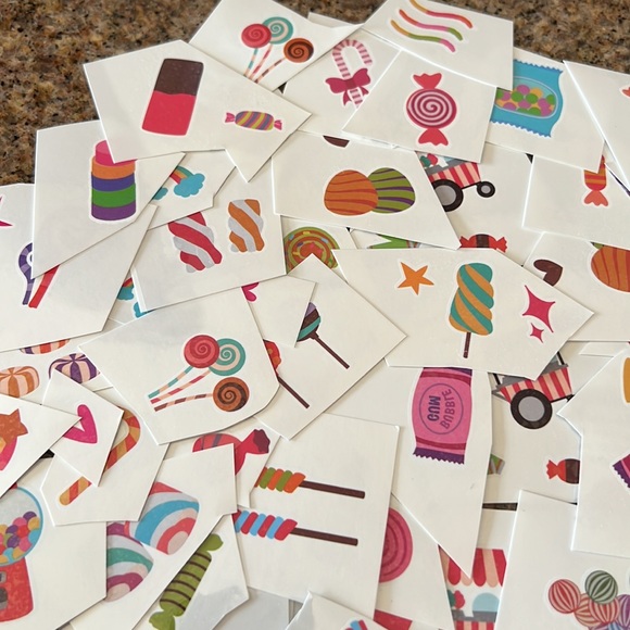 24 Sheets Candyland Temporary Tattoos, Birthday Decorations / Party Favors - Picture 7 of 10